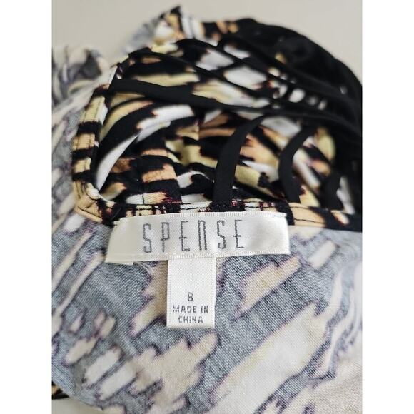 Spence ~Woman Size S~ Beige/Brown Animal Print Sleeveless Drest Elastick Waist. - Picture 2 of 16